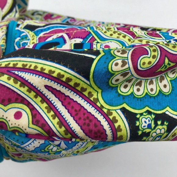 VERA BRADLEY SILK Zoe Paisley Shoulder Baguette - Picture 7 of 8